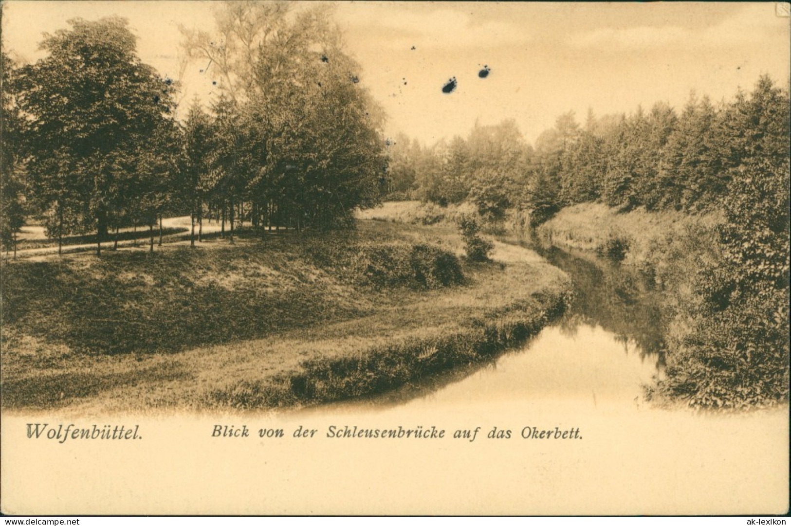 Wolfenbüttel Blick Von Der Schleusenbrücke Auf Das Okerbett 1906 - Wolfenbüttel