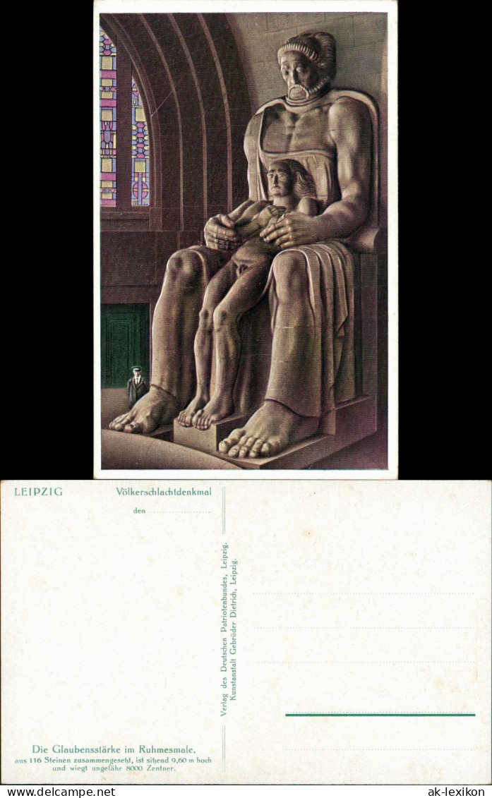 Ansichtskarte Leipzig Die Glaubensstärke - Völkerschlachtdenkmal 1922 - Leipzig