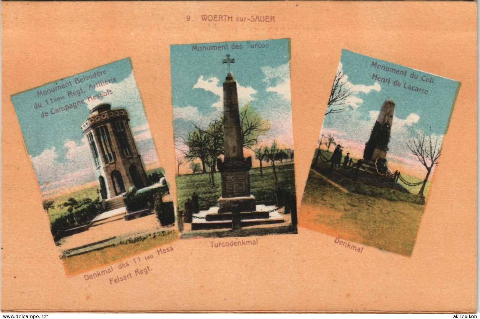 CPA Wörth An Der Sauer Wœrth 3 Bild Kriegerdenkmäler 1916 - Woerth