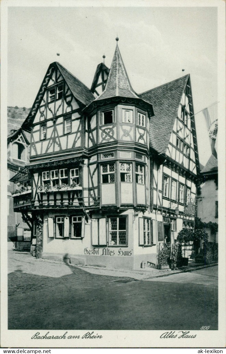 Ansichtskarte Bacharach Gasthof "Altes Haus" 1955 - Bacharach