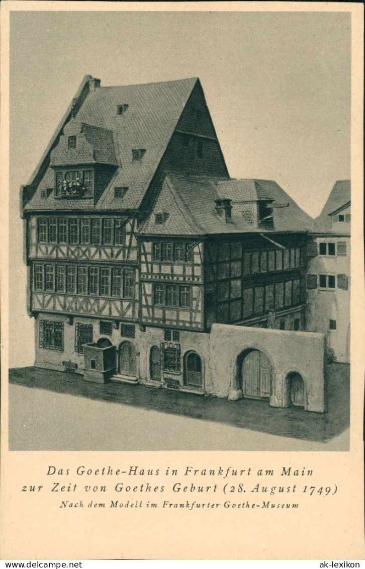 Ansichtskarte Frankfurt Am Main Modell Des Goethehauses 1928 - Frankfurt A. Main