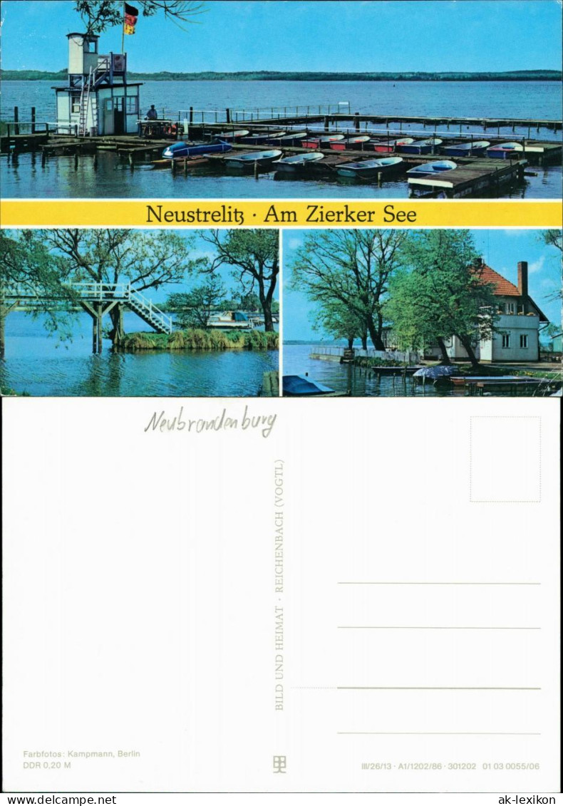Ansichtskarte Ansichtskarte Neustrelitz Zierker See 1986 - Neustrelitz