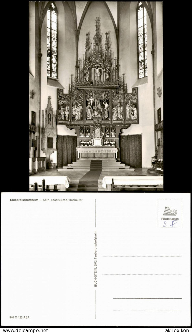 Tauberbischofsheim Hochaltar I.d. Kath. Stadtkirche St. Martin 1960 - Tauberbischofsheim