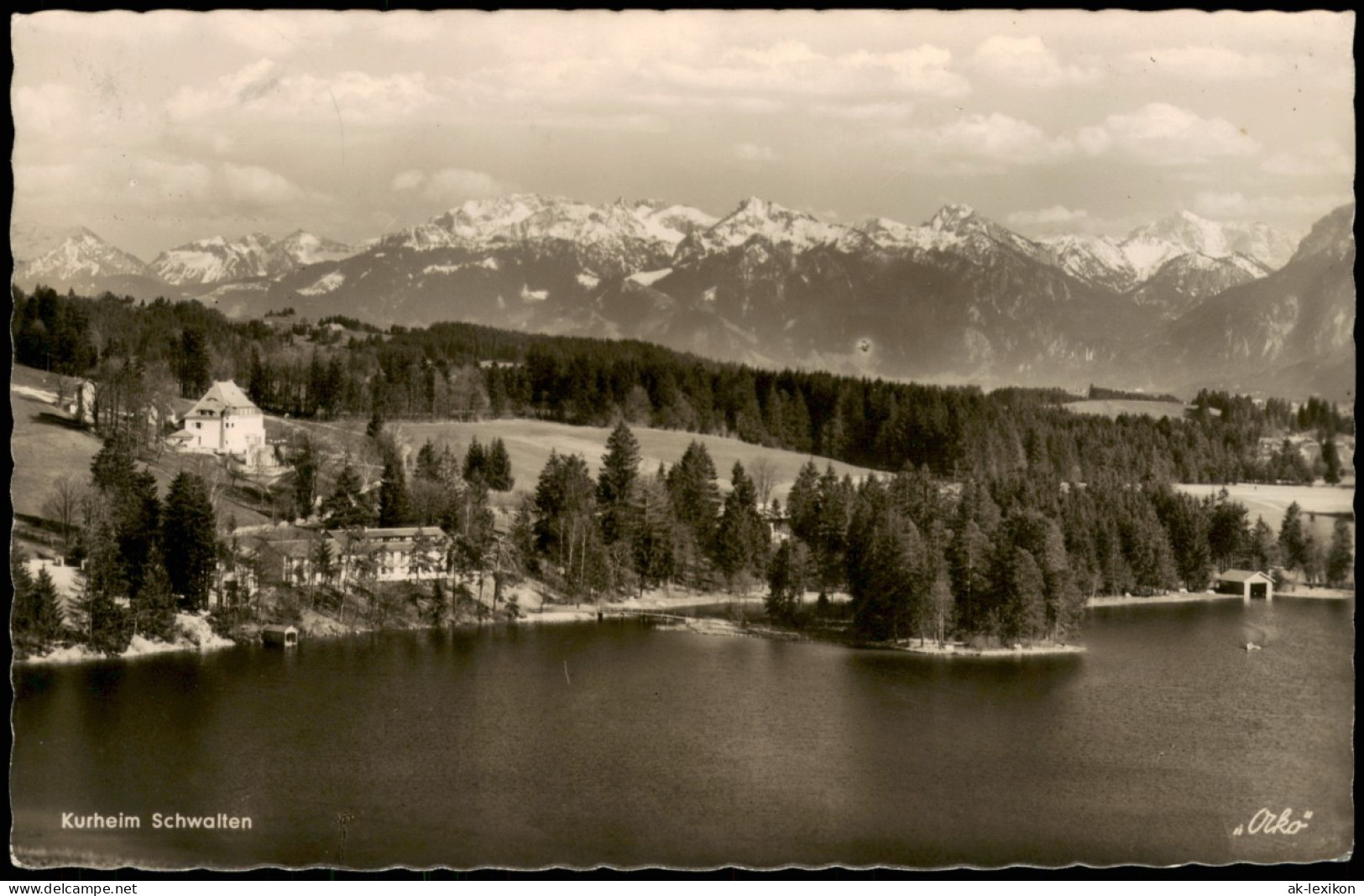 Ansichtskarte Füssen Umland-Panorama-Ansicht Mit Kurheim Schwalten 1960 - Füssen