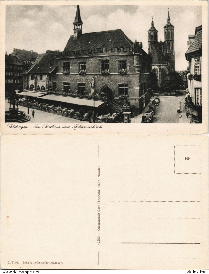 Ansichtskarte Göttingen Am Rathaus Und Johanniskirche 1931 - Goettingen