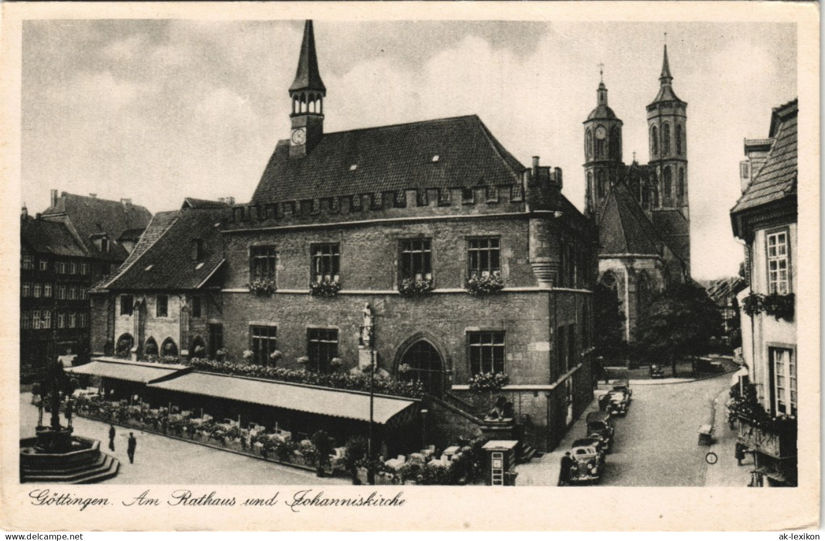 Ansichtskarte Göttingen Am Rathaus Und Johanniskirche 1931 - Goettingen