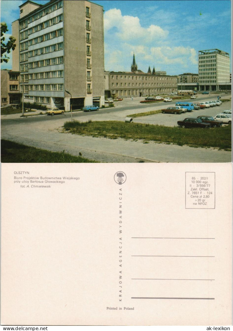 Postcard Allenstein Olsztyn Biuro Projektów Budownictwa Wiejskiego 1977 - Ostpreussen