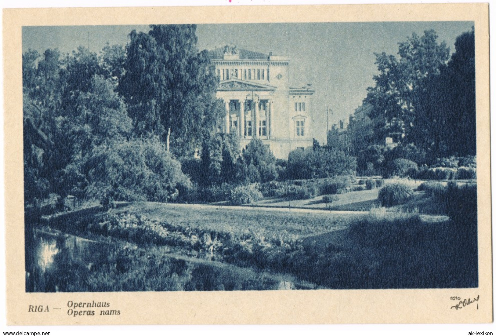 Postcard Riga Rīga Ри́га National Oper 1940 - Lettonie