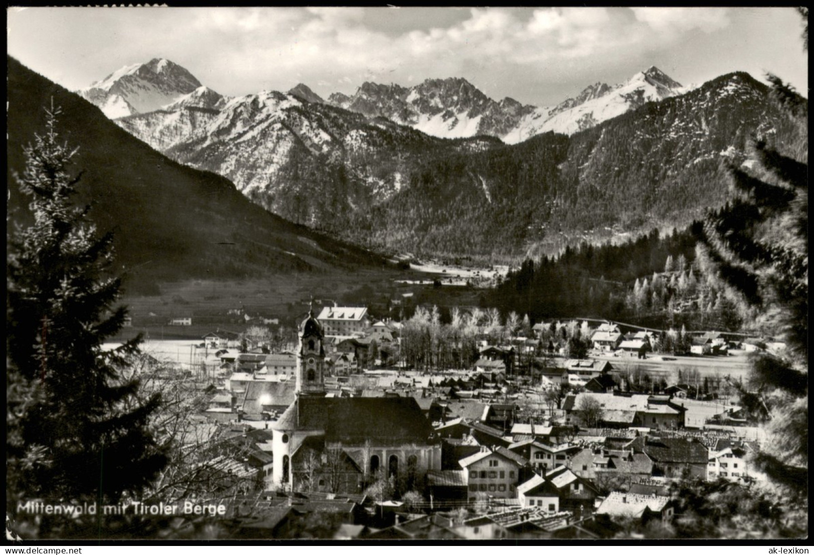 Ansichtskarte Mittenwald Stadtpartie 1957 - Mittenwald