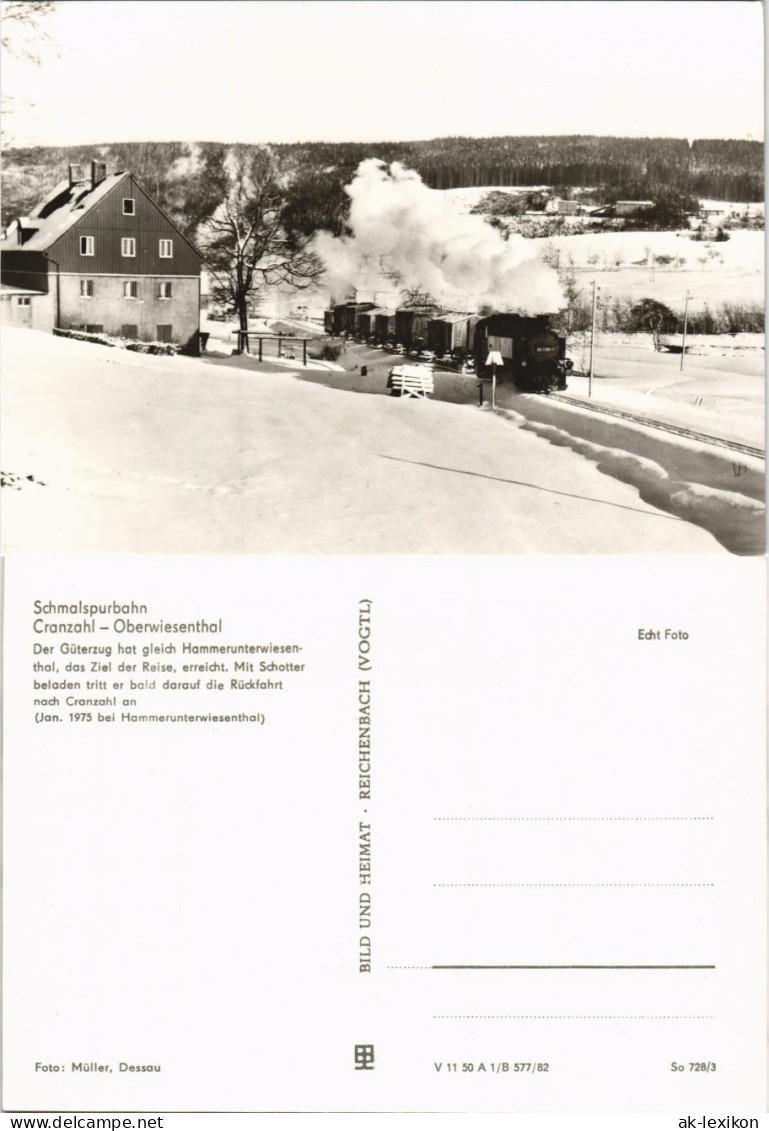 Hammerunterwiesenthal-Oberwiesenthal Schmalspurbahn Cranzahl- Winter 1982 - Oberwiesenthal