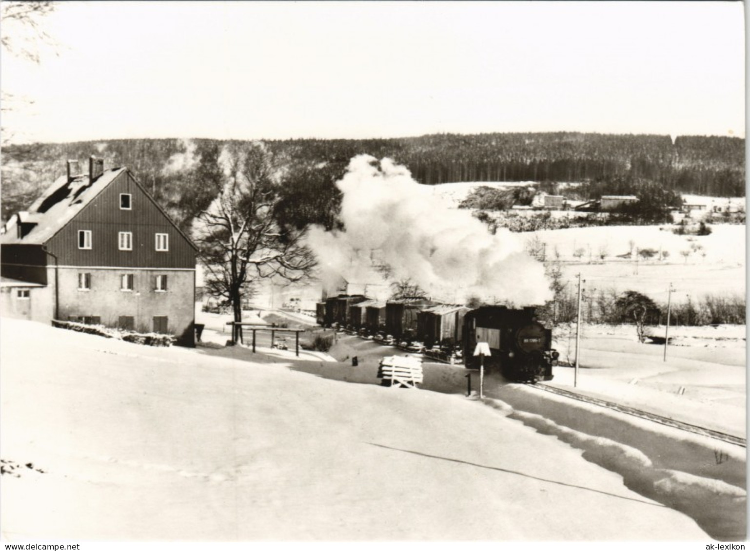 Hammerunterwiesenthal-Oberwiesenthal Schmalspurbahn Cranzahl- Winter 1982 - Oberwiesenthal