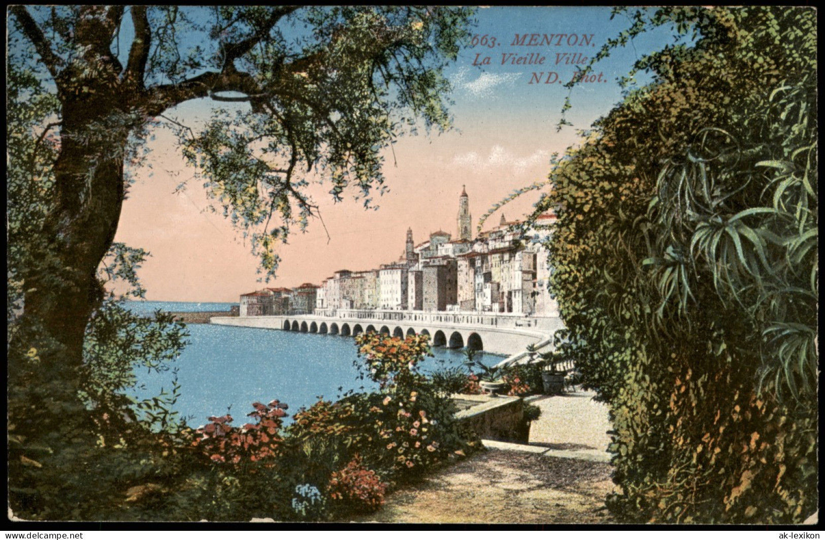 CPA Menton Mentoun/ Mentone La Vieille Ville 1913 - Menton