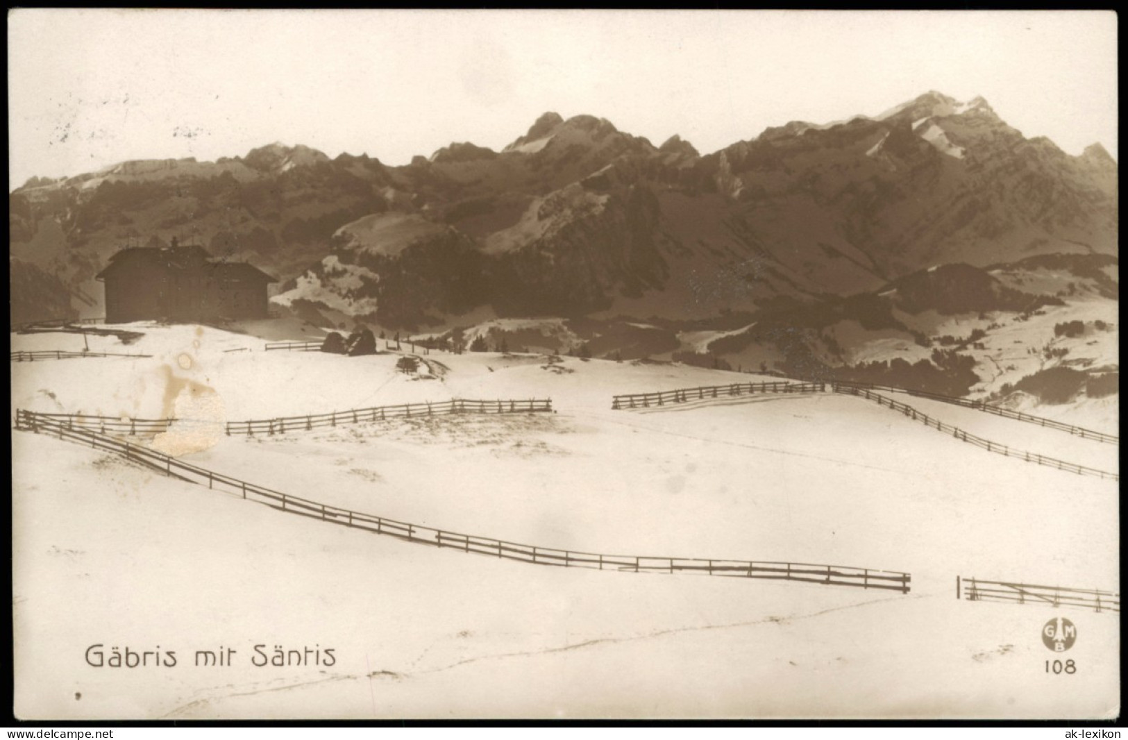 Ansichtskarte Schwende Gäbris Mit Säntis Schweizer Alpen Berge 1925 - Sonstige & Ohne Zuordnung