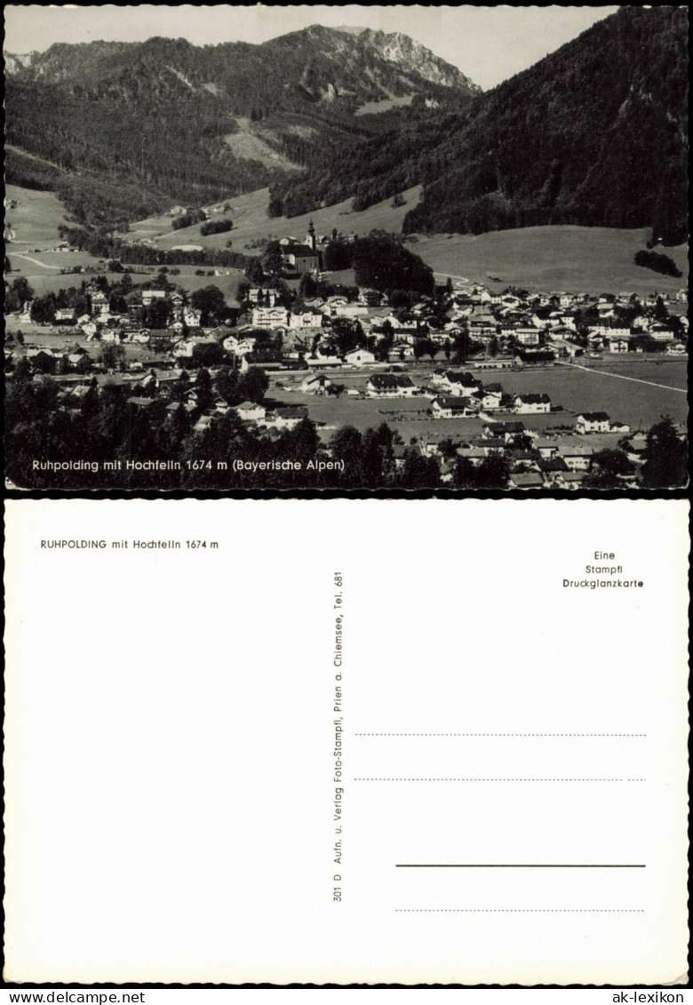 Ansichtskarte Ruhpolding Mit Hochfelln 1674 M, Fotokarte 1961 - Ruhpolding