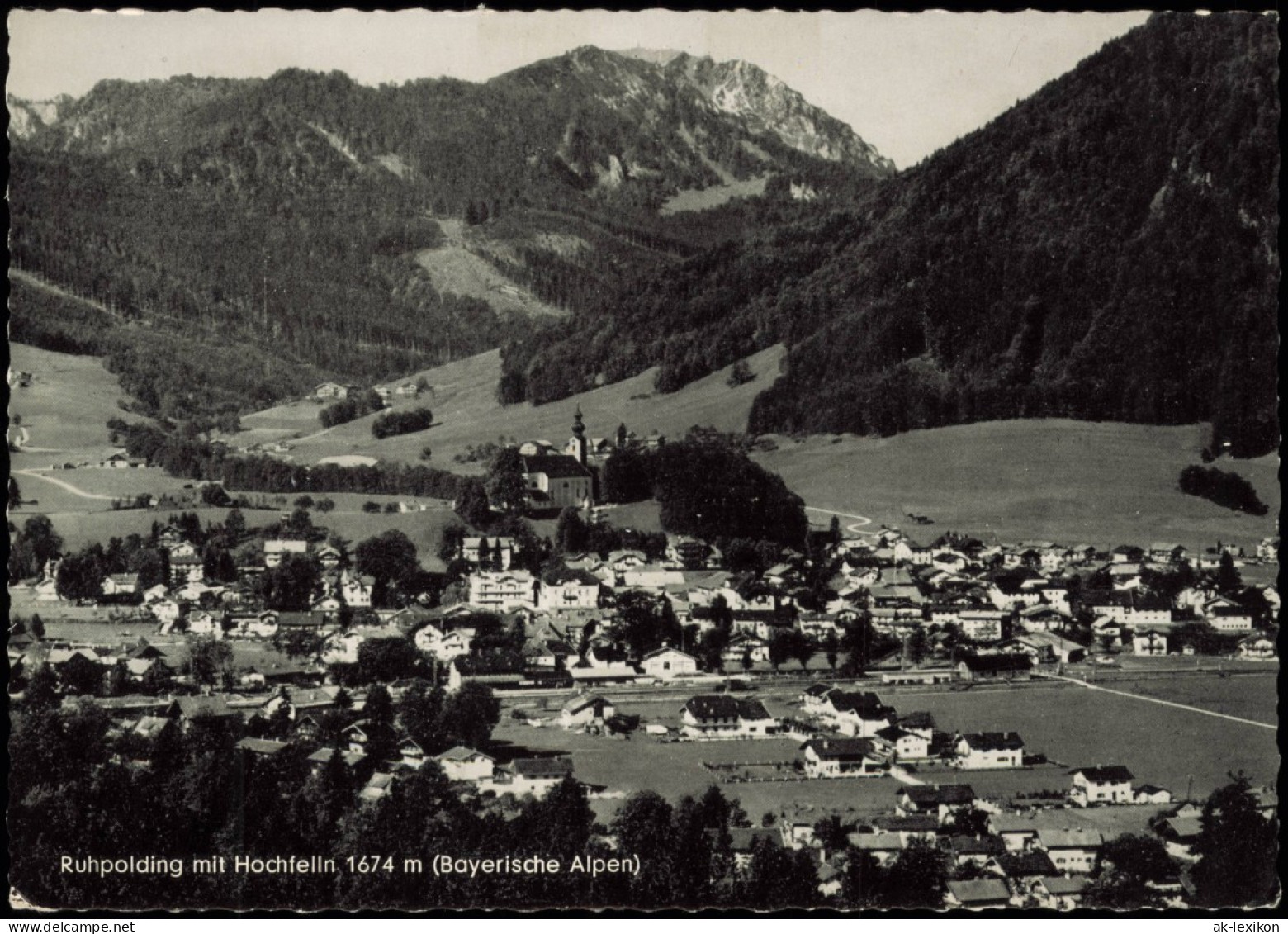 Ansichtskarte Ruhpolding Mit Hochfelln 1674 M, Fotokarte 1961 - Ruhpolding