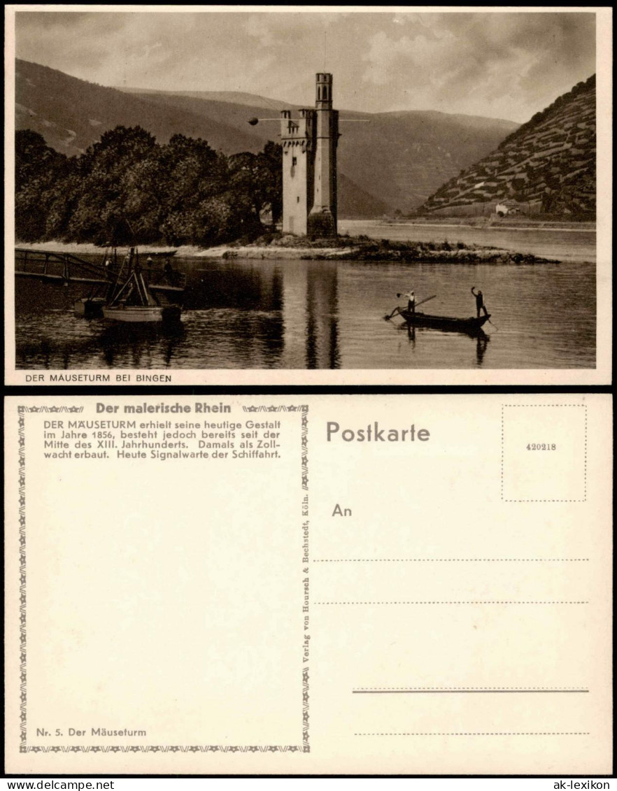 Ansichtskarte Bingen Am Rhein Binger Mäuseturm Am Rhein 1920 - Bingen