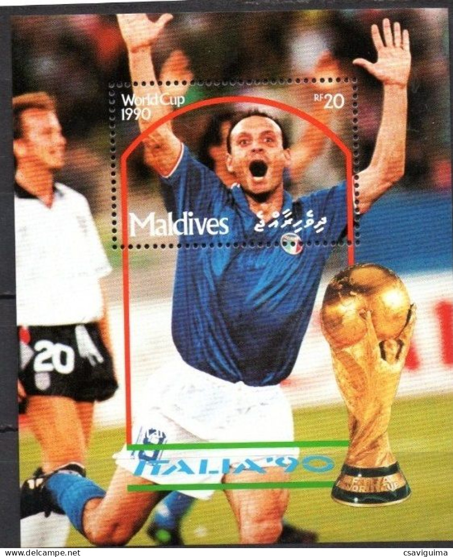 Maldives - 1990 - World Cup Italy - Yv Bf 184 - 1990 – Italy