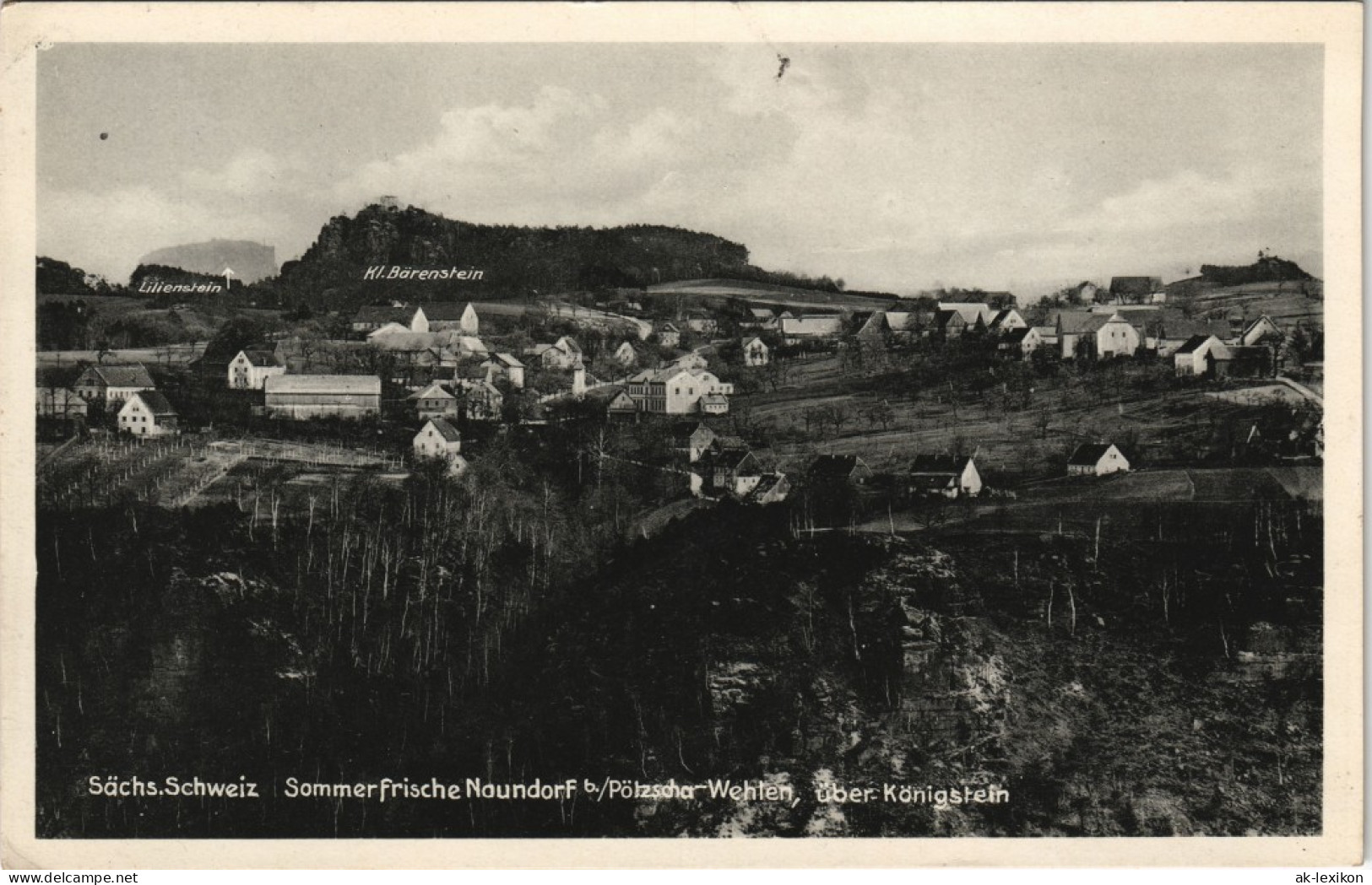 Pötzscha-Wehlen Naundorf - Gel. Landpoststempel ü. Königstein 1942 - Wehlen