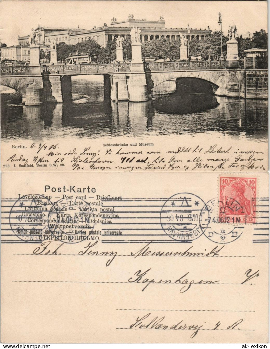 Ansichtskarte Berlin Schlossbrücke Und Museum 1912 - Sonstige & Ohne Zuordnung