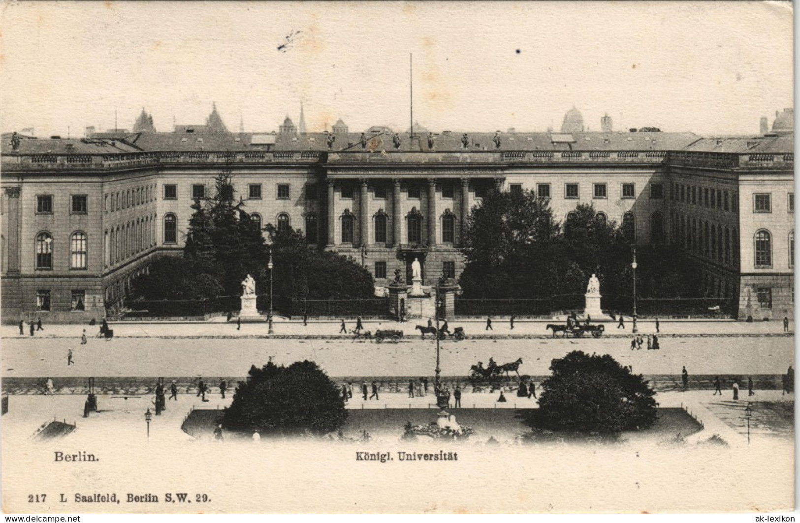 Ansichtskarte Berlin Universität Strassen Partie, Gesamtansicht 1906 - Sonstige & Ohne Zuordnung