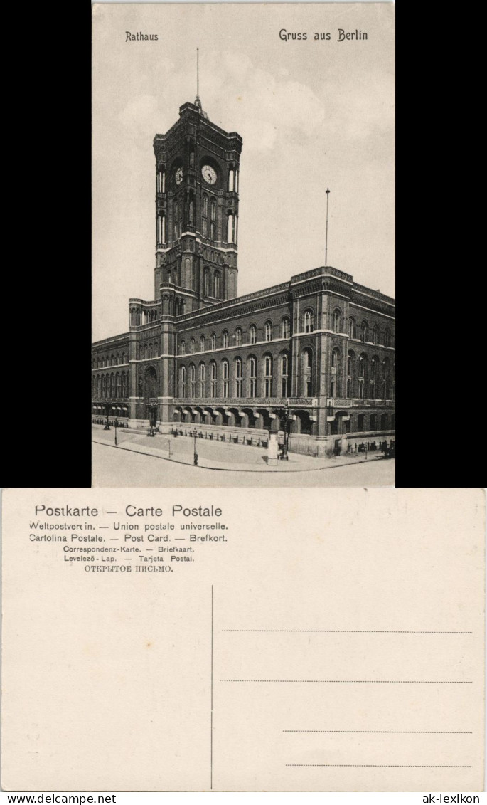 Mitte-Berlin Strassen Partie Am Rathaus (Town Hall Building) 1910 - Mitte