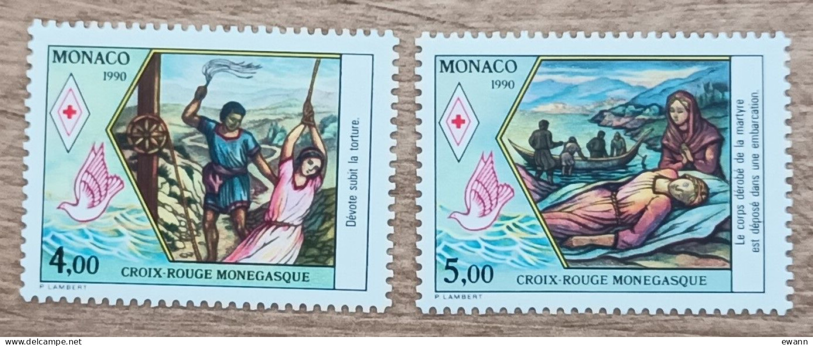 Monaco - YT N°1720, 1721 - Croix Rouge Monégasque - 1990 - Neuf - Nuevos