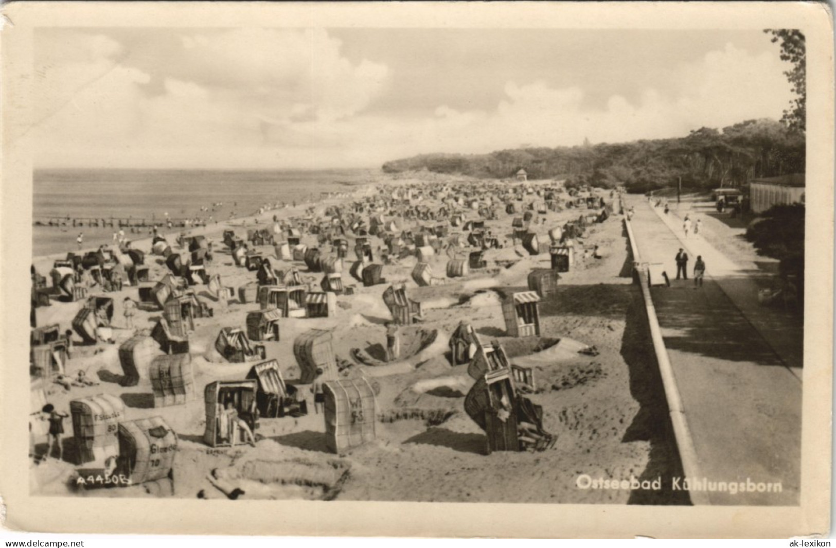 Ansichtskarte Kühlungsborn Strand Ostsee Strandkörbe Ostseebad DDR AK 1953 - Kuehlungsborn