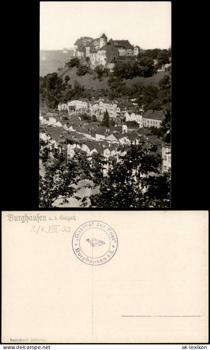 Ansichtskarte Burghausen Stadt Und Burg 1933 Privatfoto - Burghausen