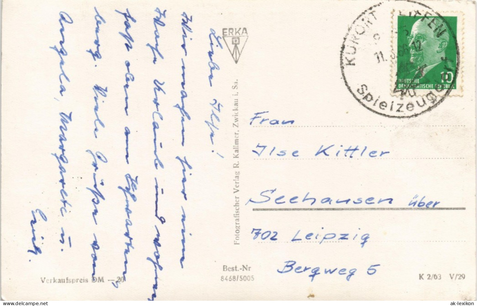 Seiffen (Erzgebirge) Kurort I. Erzgebirge Sächs. Spielzeugland DDR AK 1966/1963 - Seiffen