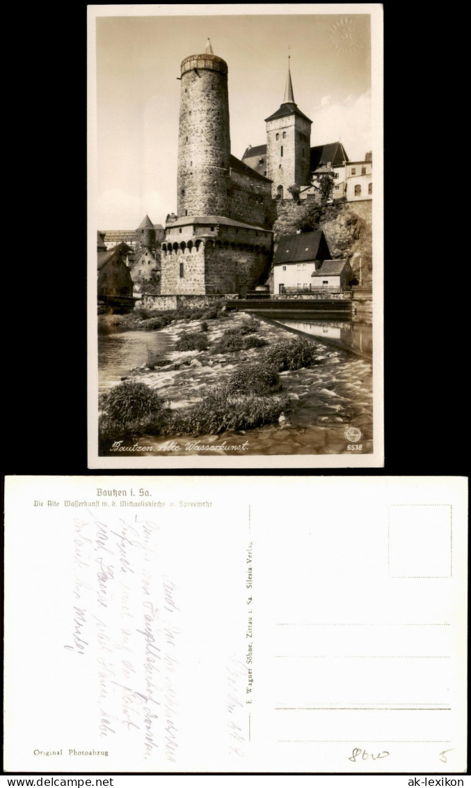 Ansichtskarte Bautzen Budyšin Alte Wasserkunst - Fotokarte 1934 - Bautzen