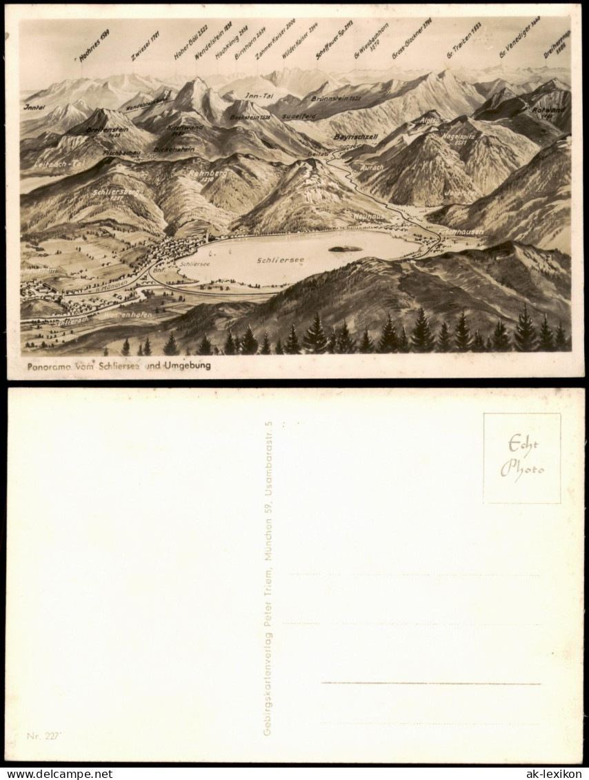 Ansichtskarte Schliersee Shliersee Und Umgebung - Künstlerkarte 1932 - Schliersee