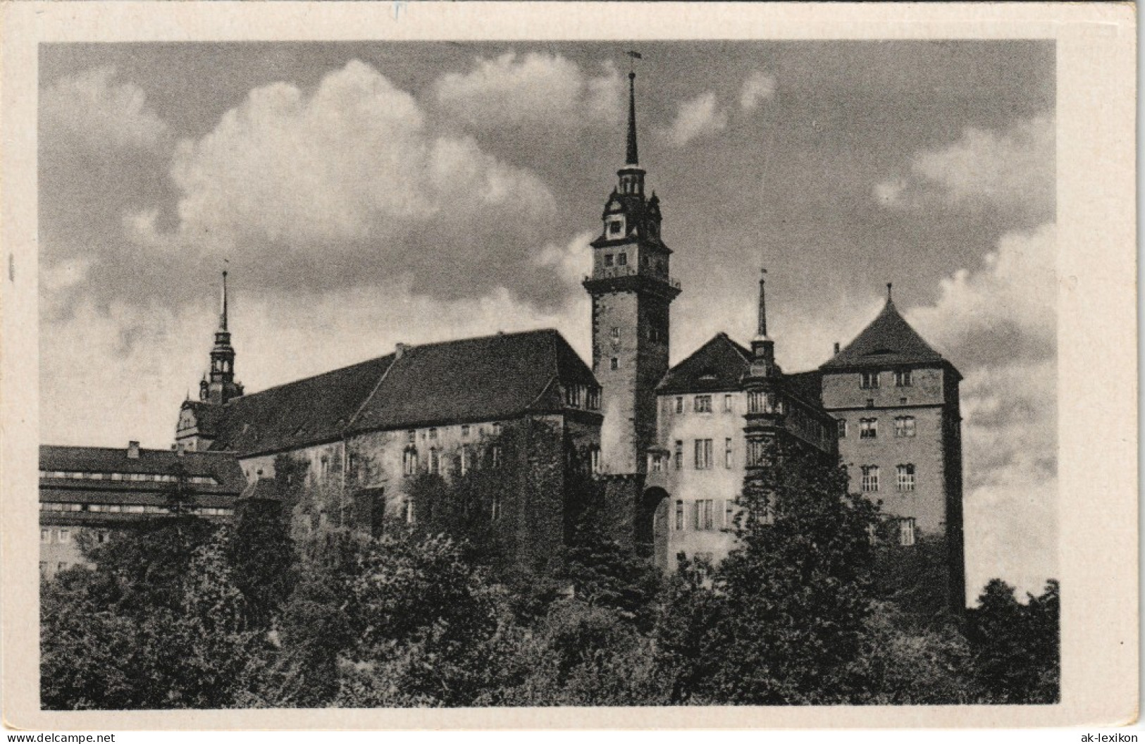 Ansichtskarte Torgau Schloss Hartenfels Gesamtansicht DDR AK 1957/1956 - Torgau