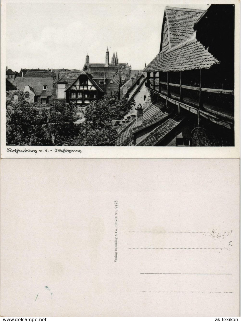 Ansichtskarte Rothenburg Ob Der Tauber Stadtteilansicht 1940 - Rothenburg O. D. Tauber