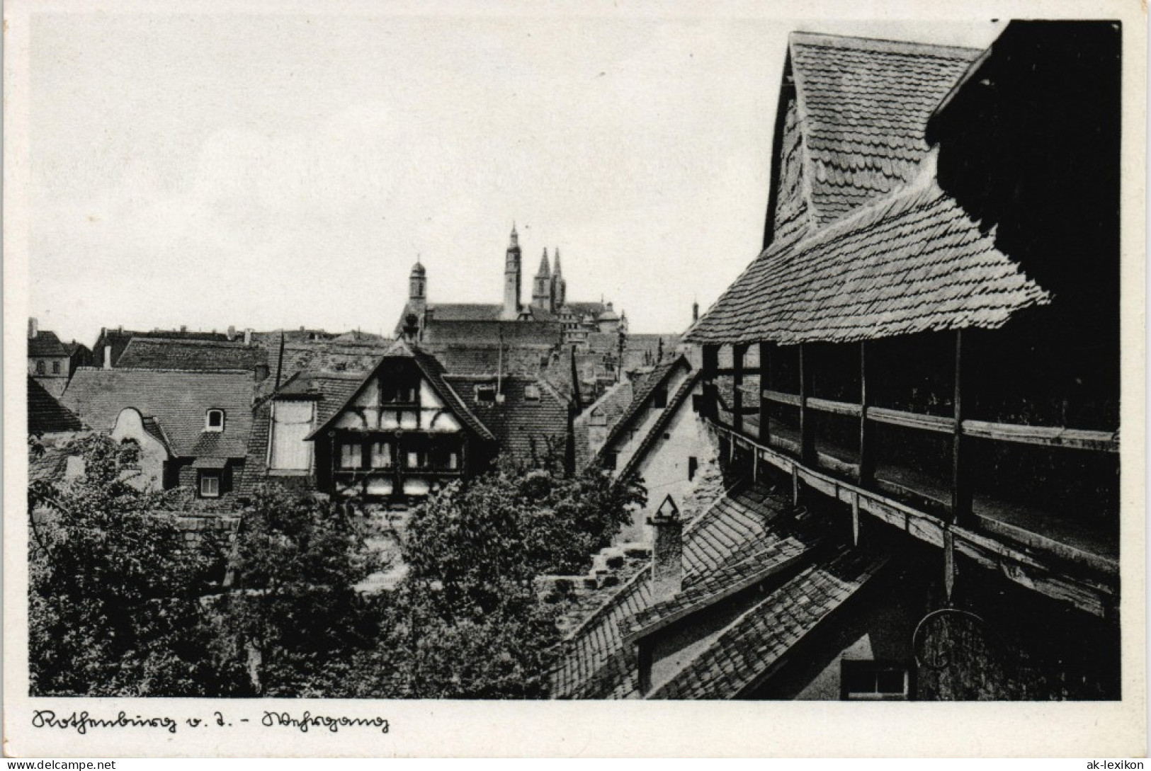 Ansichtskarte Rothenburg Ob Der Tauber Stadtteilansicht 1940 - Rothenburg O. D. Tauber