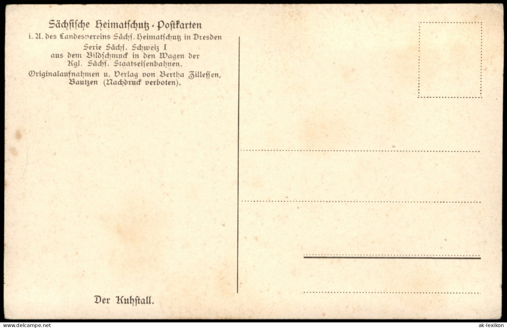 Kirnitzschtal-Sebnitz Kuhstall, Himmelsleiter - Sächsische Schweiz 1911 - Kirnitzschtal