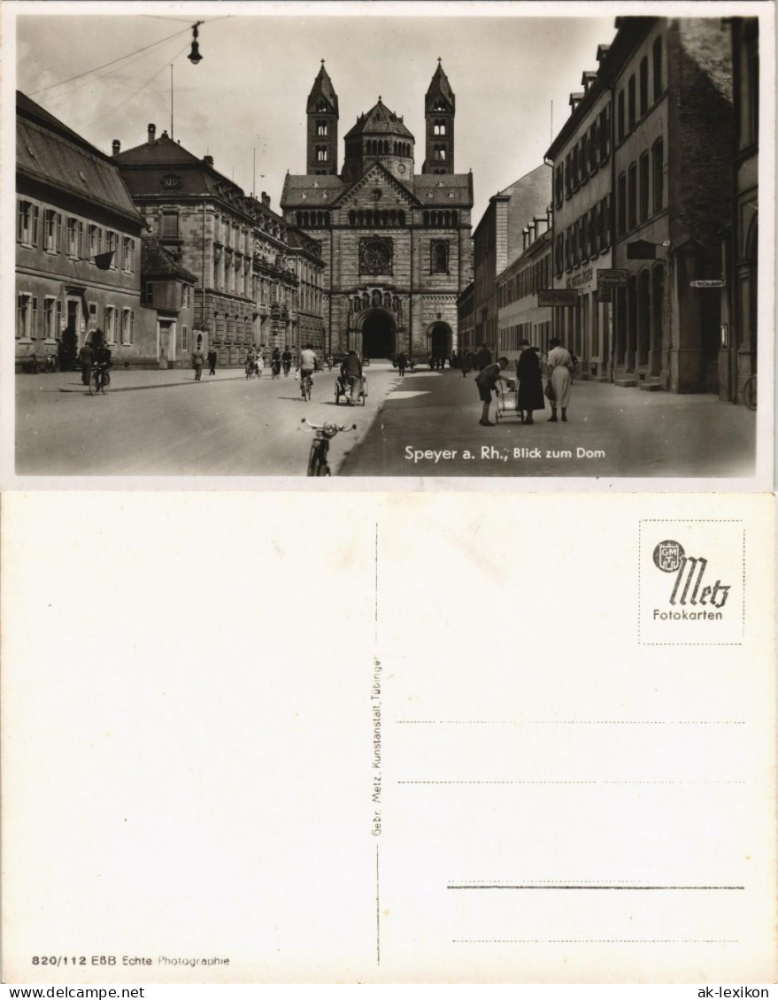 Ansichtskarte Speyer Kaiserdom, Straßenpartie 1930 - Speyer