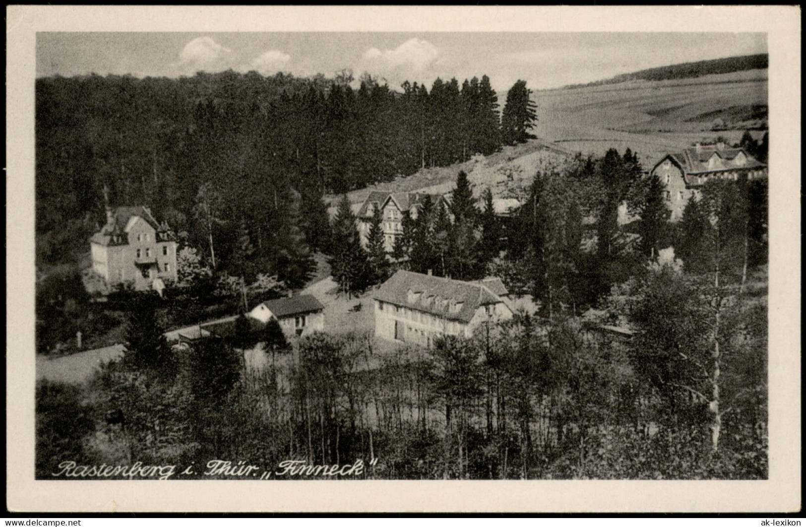 Ansichtskarte Rastenberg (Thüringen) Panorama-Ansicht "Finneck" 1954 - Rastenburg