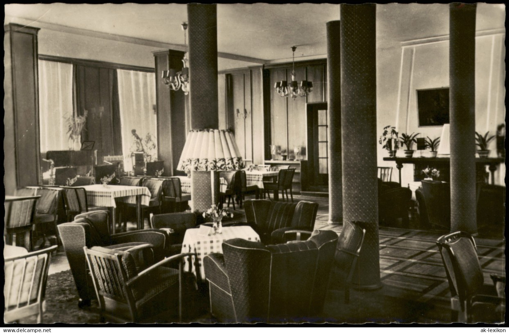 Oberhof (Thüringen) Ernst Thälmann Haus Innenansicht Restaurant 1958 - Oberhof