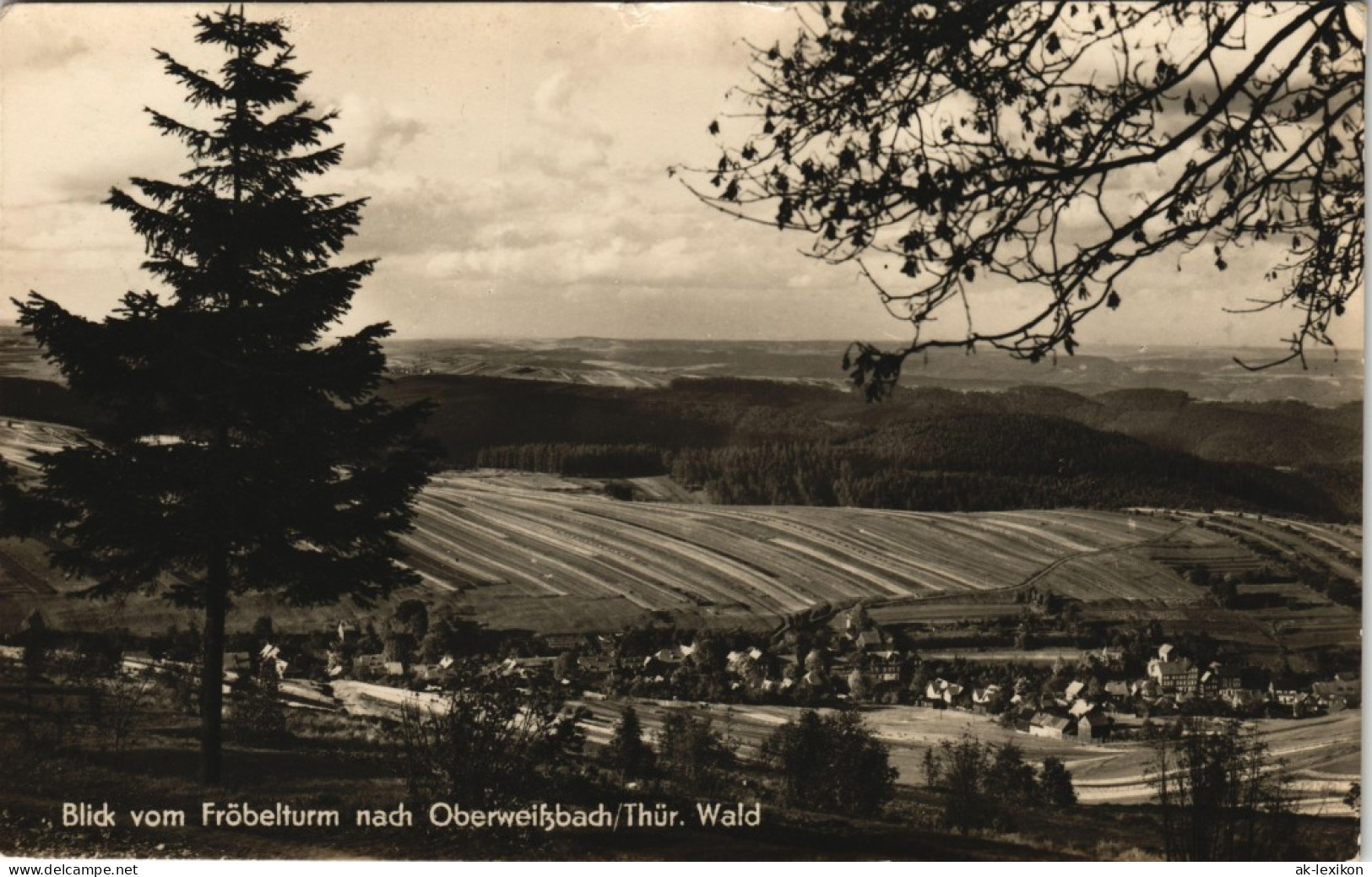 Oberweißbach Blick Vom Fröbelturm Nach Oberweilsbach/Thür. Wald 1967 - Oberweissbach