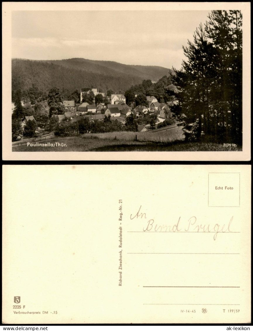 Ansichtskarte Paulinzella-Stadtilm Panorama-Ansicht 1957 - Stadtilm