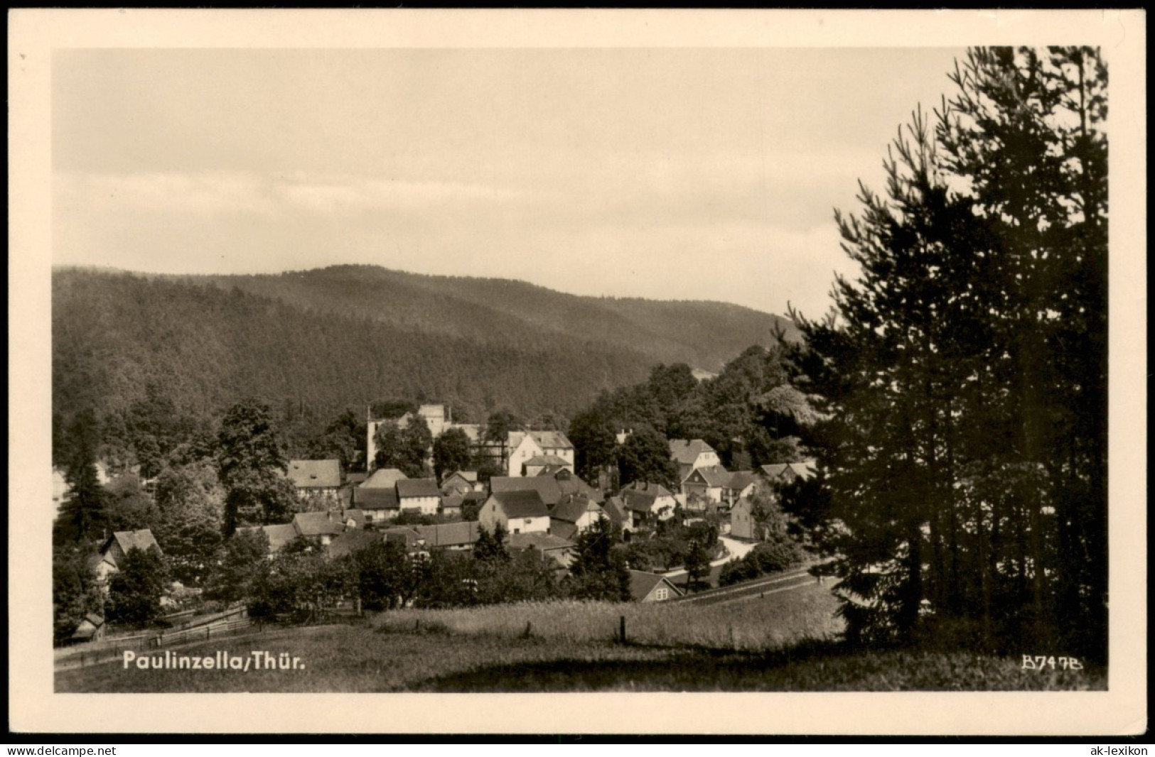 Ansichtskarte Paulinzella-Stadtilm Panorama-Ansicht 1957 - Stadtilm