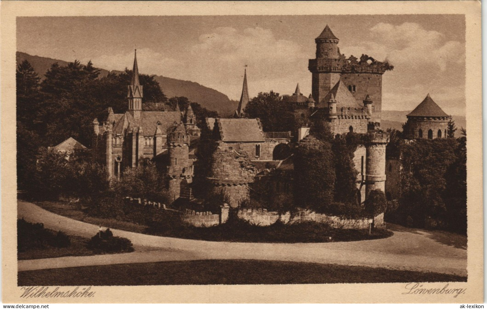 Ansichtskarte Bad Wilhelmshöhe-Kassel Cassel Löwenburg 1934 - Kassel