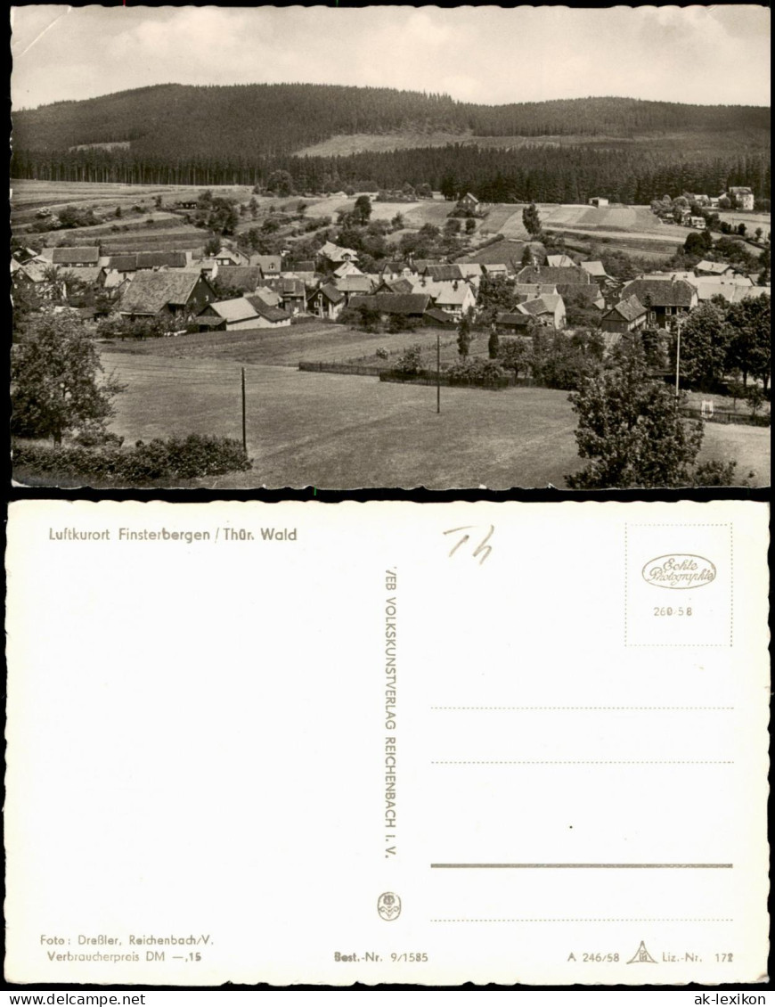 Ansichtskarte Finsterbergen-Friedrichroda Stadtpartie 1961 - Friedrichroda