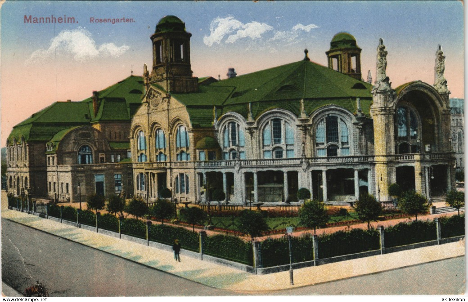 Ansichtskarte Mannheim Strassen Partie Am Rosengarten 1910 - Mannheim