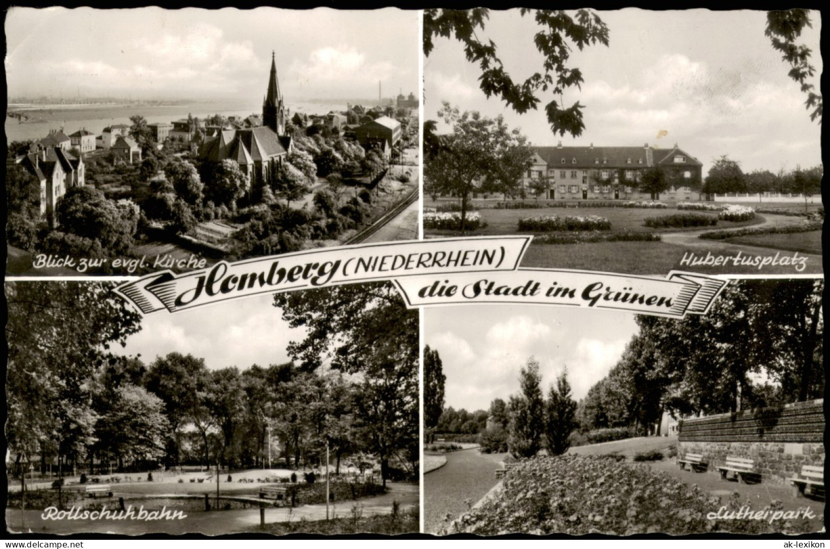 Ansichtskarte Homberg-Duisburg Fabriken Im Hintergrund, Rollschuhbahn 1961 - Duisburg