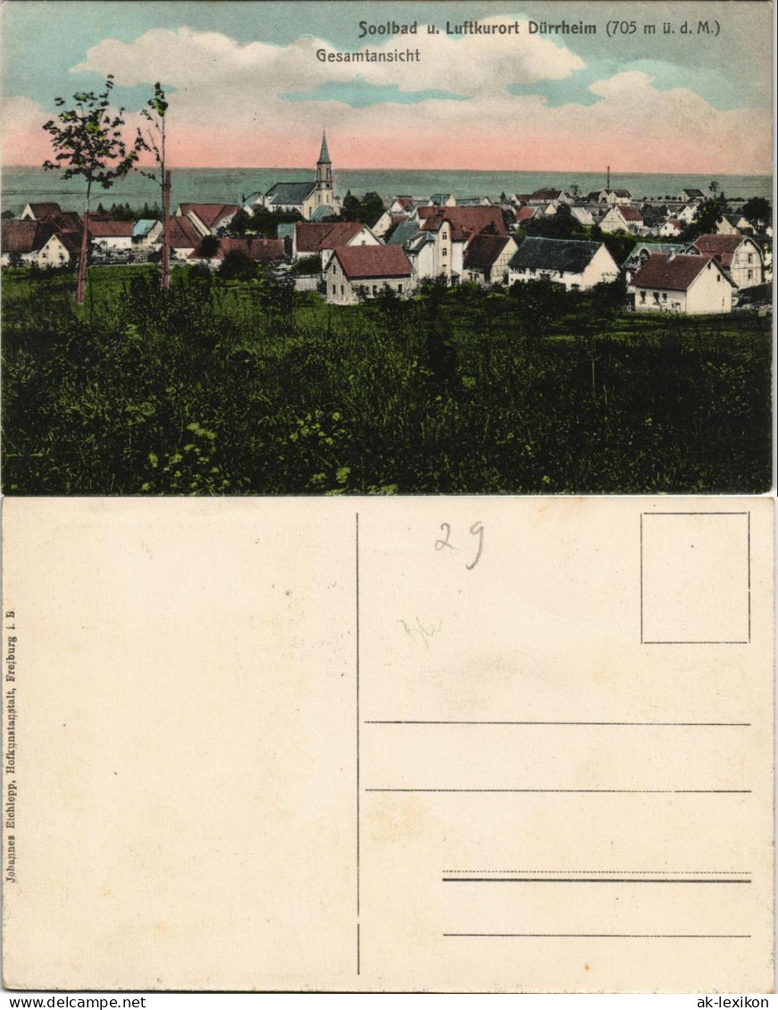 Ansichtskarte Bad Dürrheim Soolbad Gesamtansicht Panorama-Ansicht 1910 - Bad Duerrheim