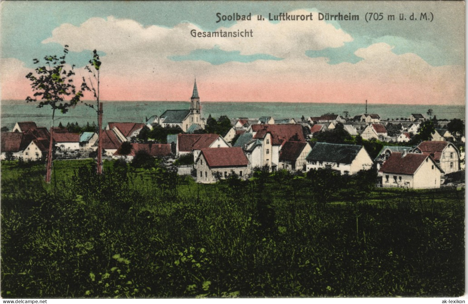 Ansichtskarte Bad Dürrheim Soolbad Gesamtansicht Panorama-Ansicht 1910 - Bad Duerrheim