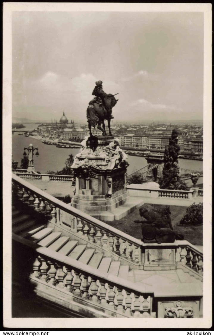 Postcard Budapest Panorama Stadt-Ansicht Mit Prinz Eugen-Denkmal 1950 - Hungary