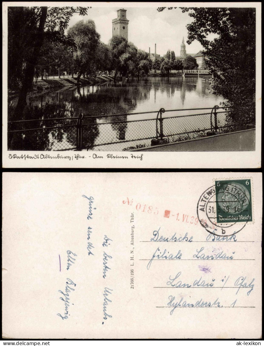 Ansichtskarte Altenburg Am Kleinen Teich, Stadt 1937 - Altenburg