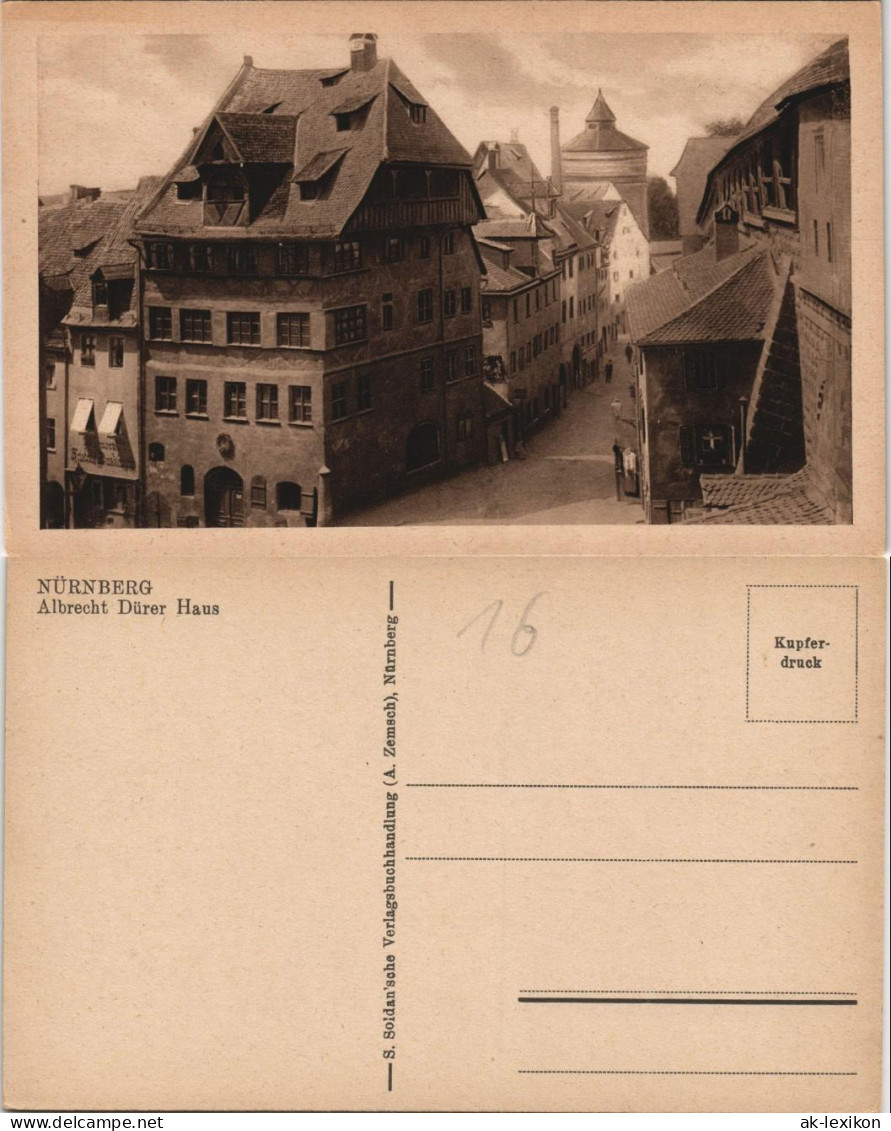 Ansichtskarte Nürnberg Albrecht-Dürer-Haus Strassen Ansicht 1920 - Nuernberg